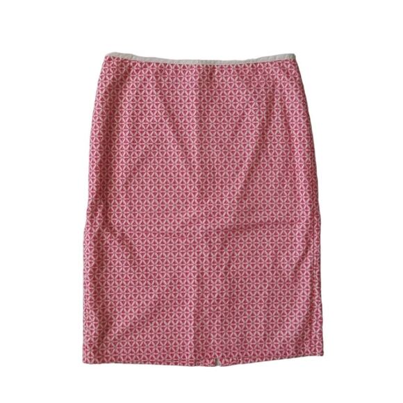 Talbots Pink & Cream Embroidered Eyelet Cutout Pencil Style Skirt Women's Size 4 - Picture 1 of 12